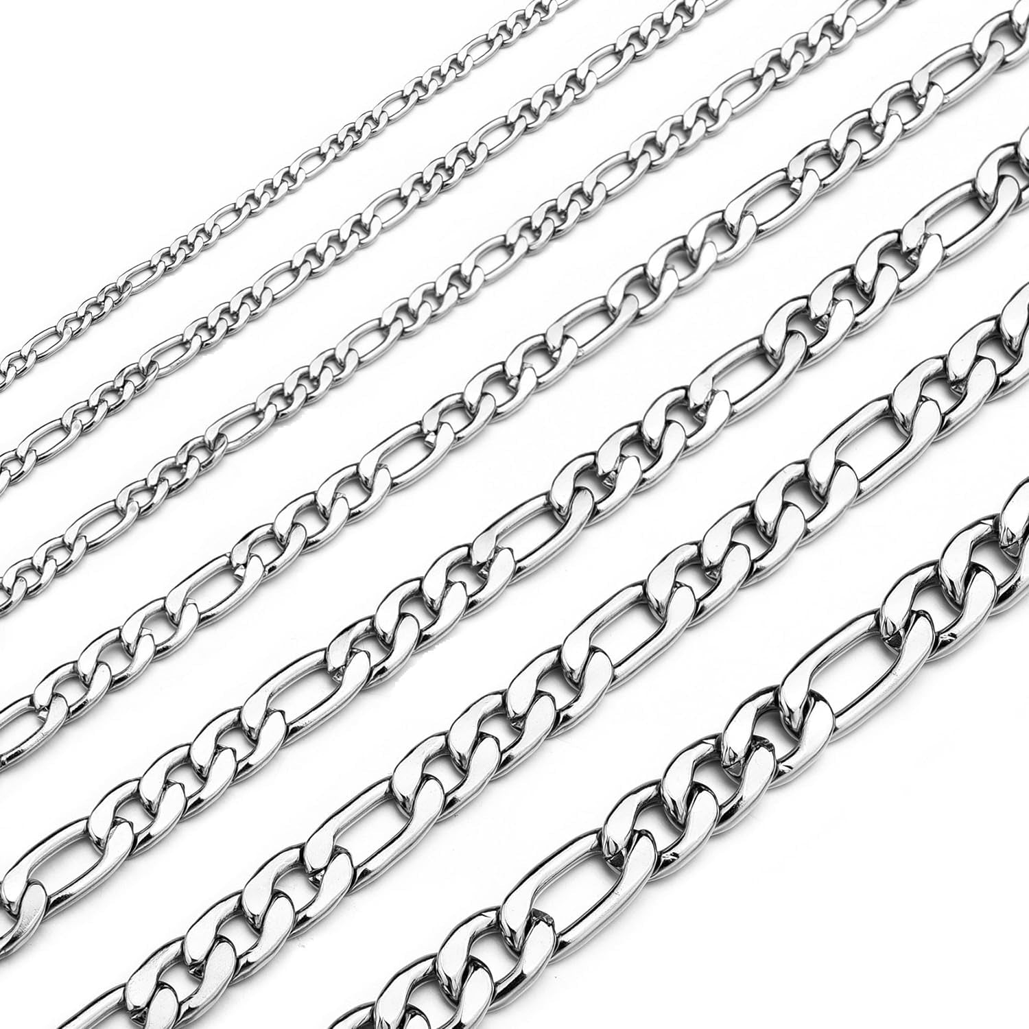 Figaro Chain Necklace Stainless Steel Real Gold Plated Chains for Men Women Jewelry Gift for Men Women Valentine'S Day Gift for Men